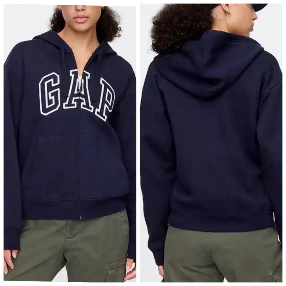 Relaxed Gap Logo Zip Hoodie